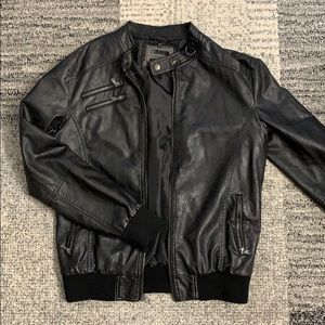 21 Men Faux Leather Moto Jacket Medium